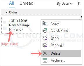 Outlook-2019-delete-message.png
